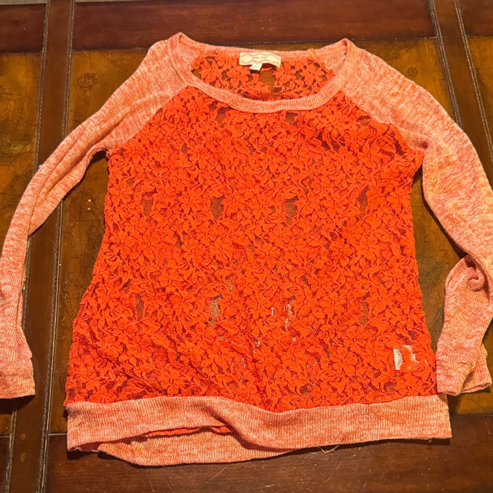 Pink Rose Vibrant Lace Top